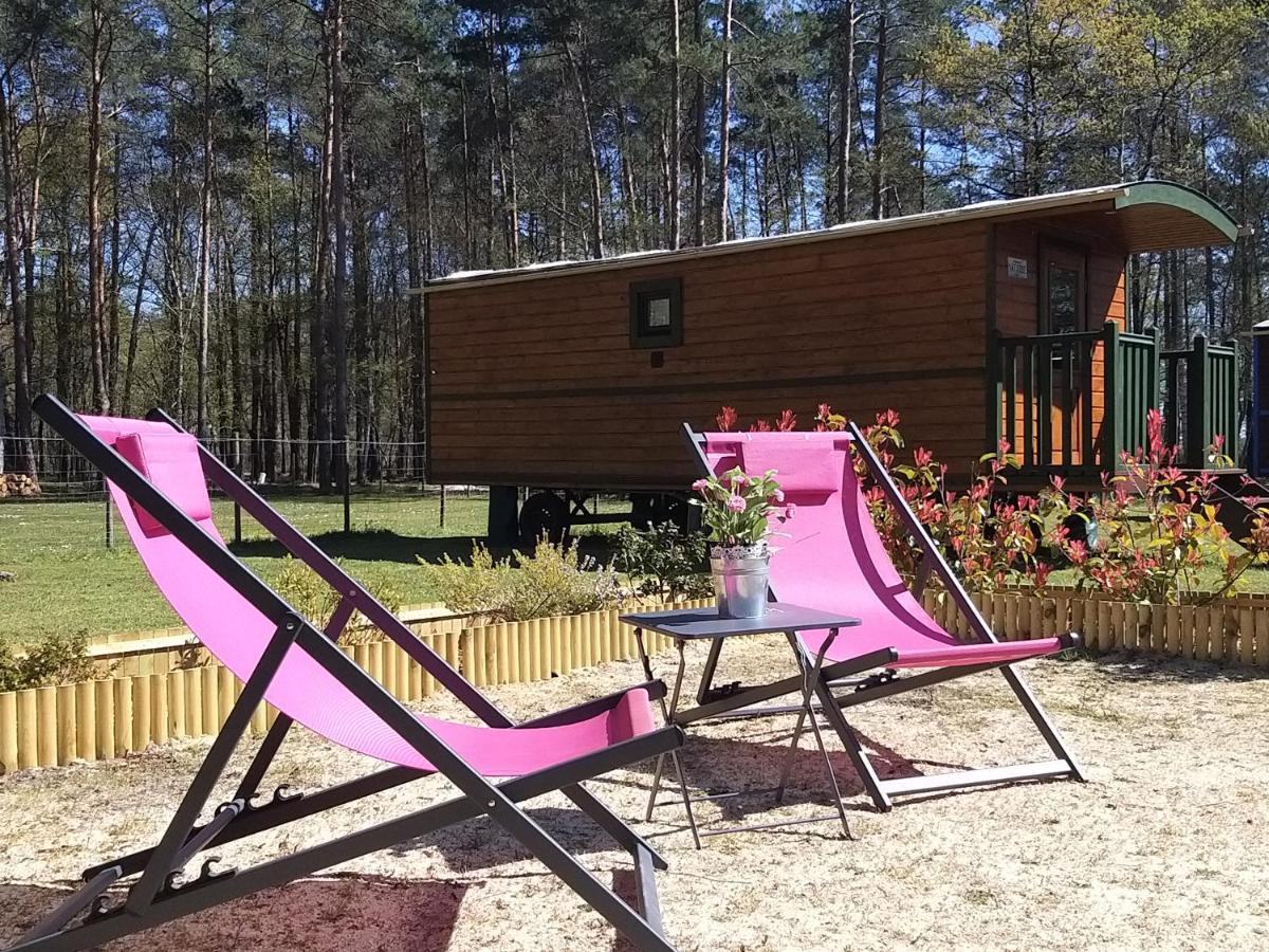 Roulottes Du Chalet Des Pins Rougeou 外观 照片